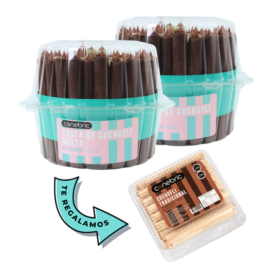 Pack 2 Tortas Mixtas + 30 Cuchuflies Tadicionales GRATIS