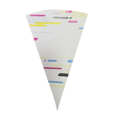 Porta Cono Papel Grande Color Lineas x100 Unidades