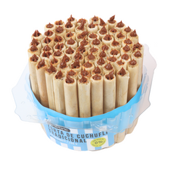 Torta cuchuflies rellenos con manjar sin azúcar X 70 Un.