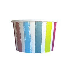 Pote helado polipapel 8oz MULTICOLOR 50unidades