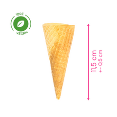 Barquillo Artesanal Std x 300 unidades (Borde Liso)