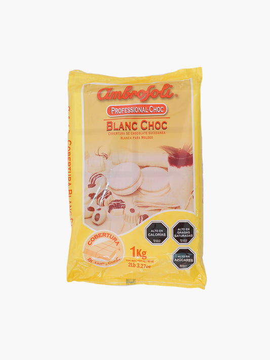 Cobertura Ambrosoli para alfajor y cuchufli Professional Choc Chocolate Blanco 1 kilo